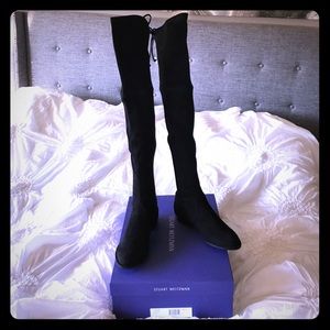 Stuart Weitzman Lowland Boot, size 8, black suede