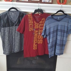 Men's 3pc v neck shirts