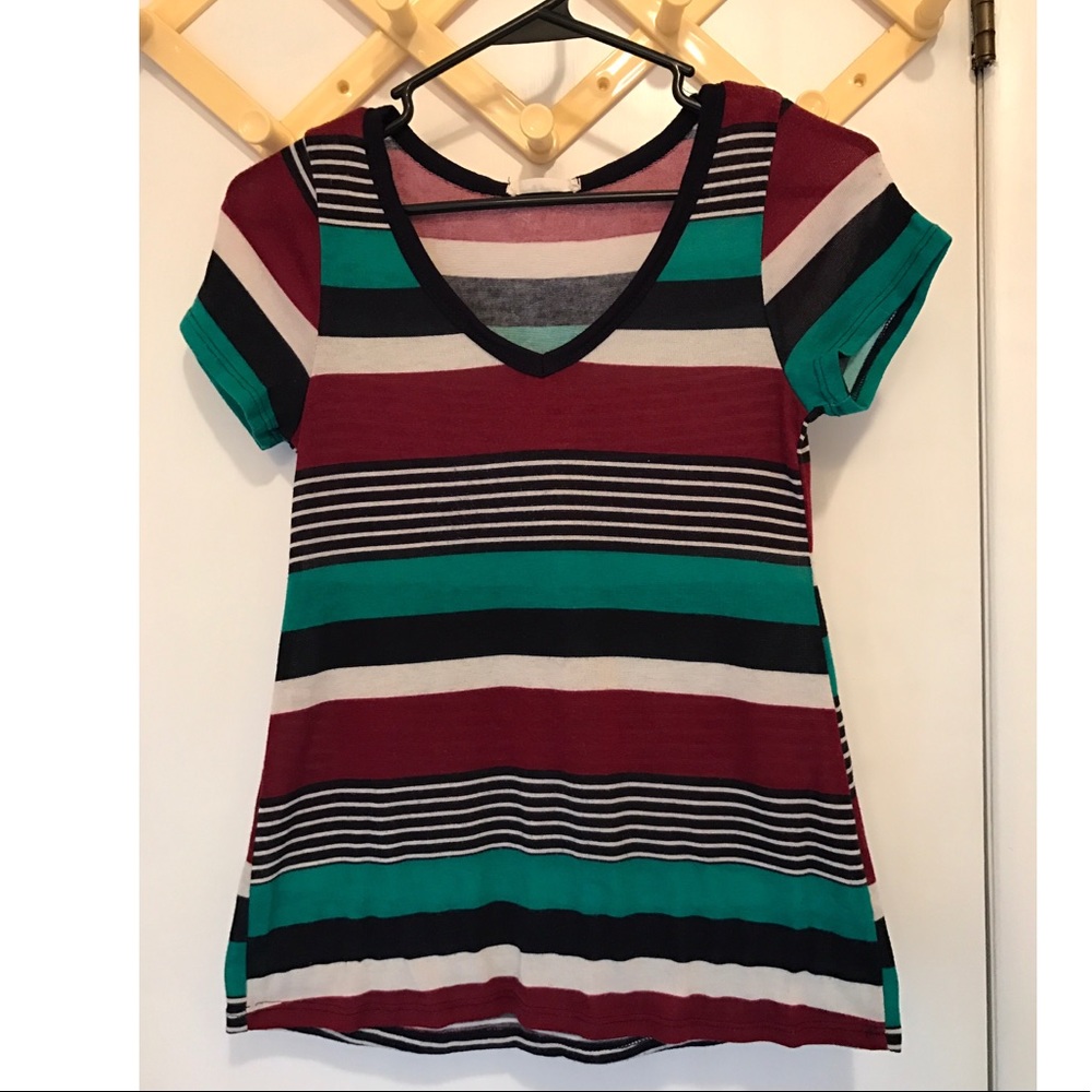Striped Vneck