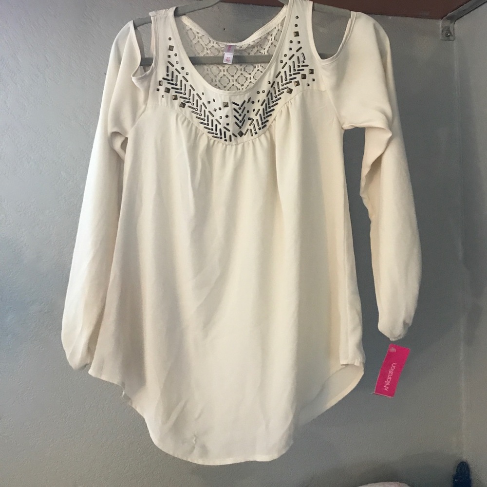 Studded creme blouse