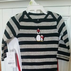 Carter's 3pc Christmas pj set 3M