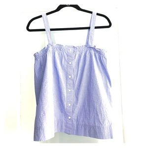 J. Crew blue + white swing tank