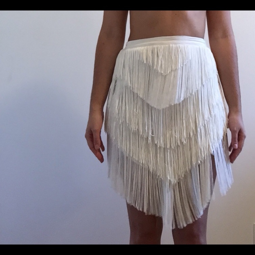 Haute Hippie Fringe Skirt