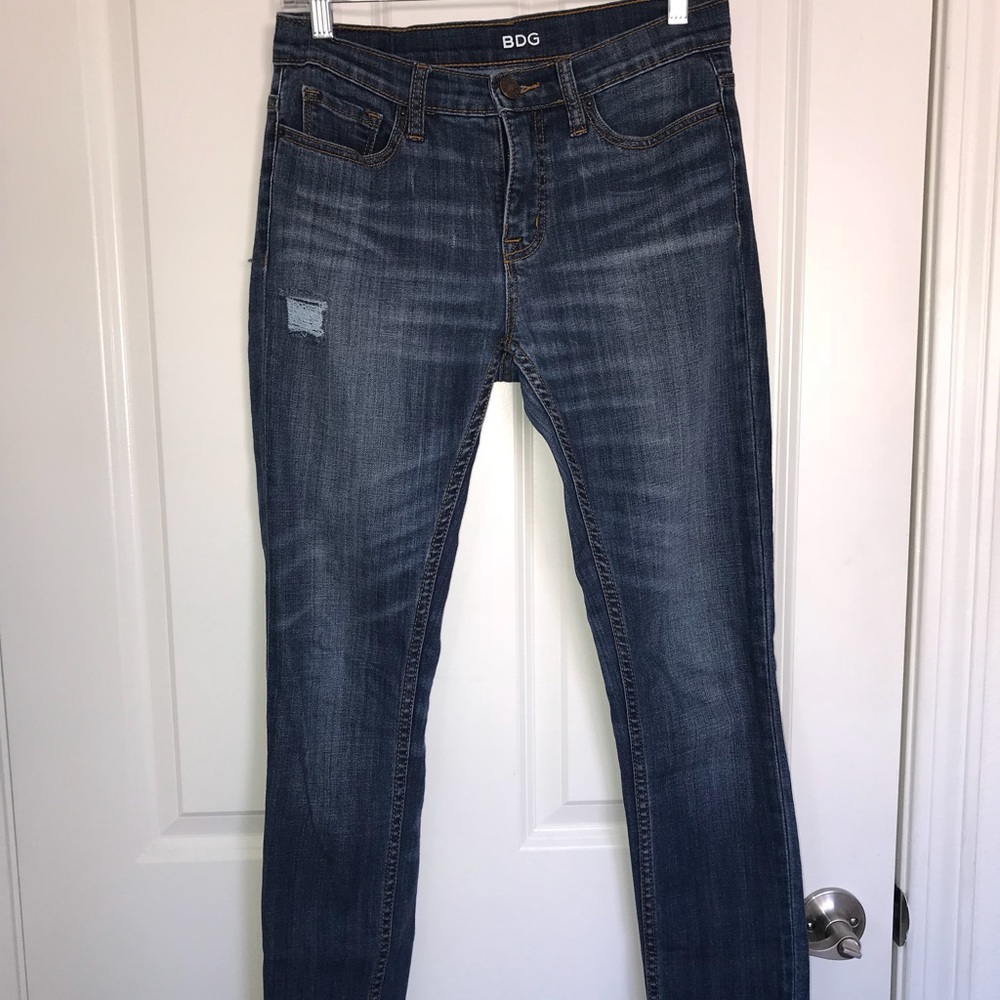 Blue skinny jeans