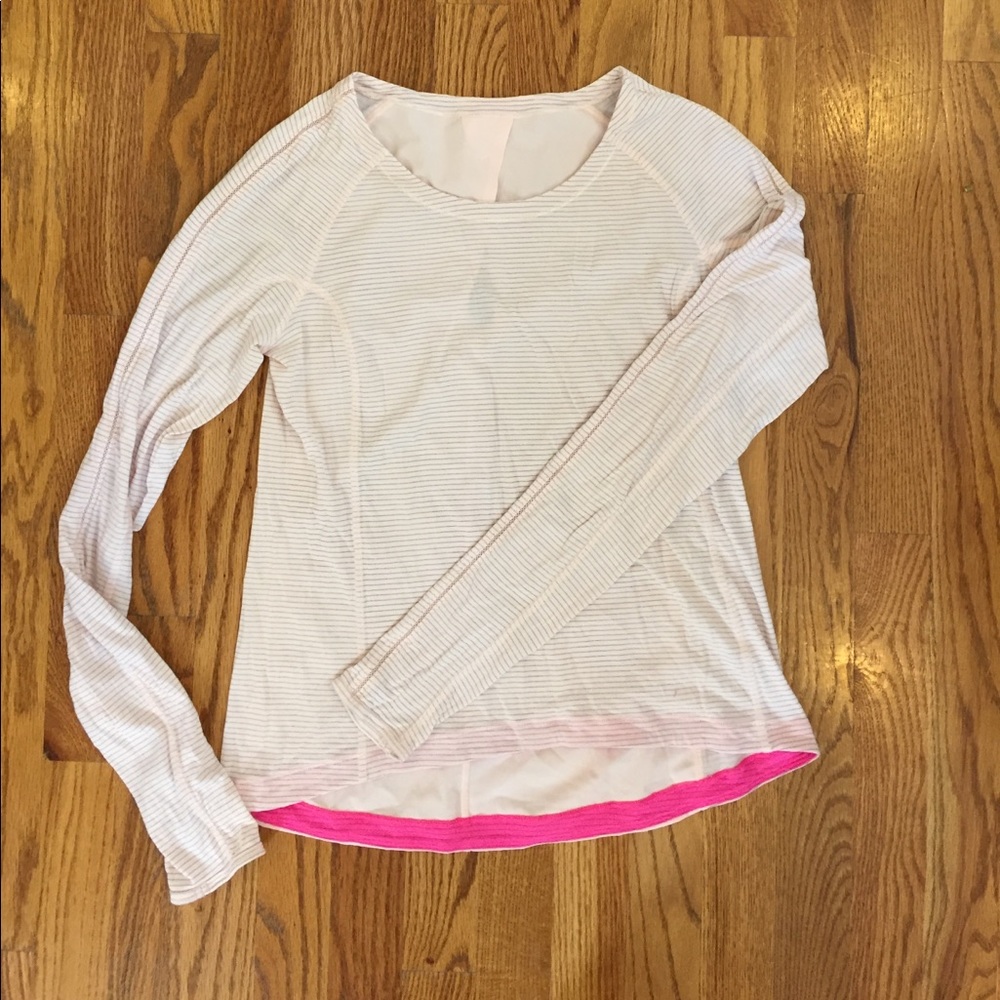 Lululemon pink long sleeve shirt