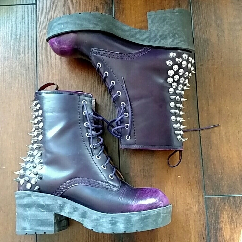 Jeffrey Campbell 8th Street Purple Boots 7