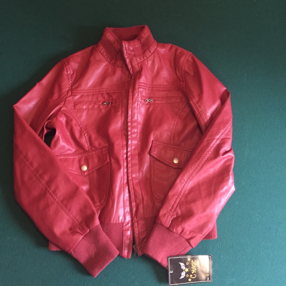 New C magic pleather jacket