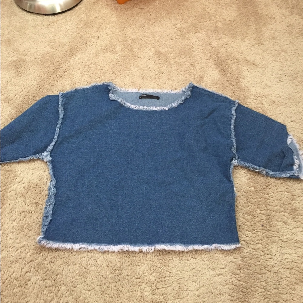 Jean crop top