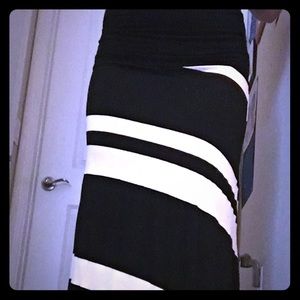 Black/White Maxi Skirt