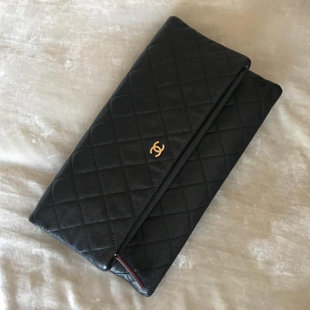 Chanel foldover clutch