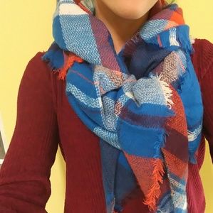 Red & Blue Plaid Scarf