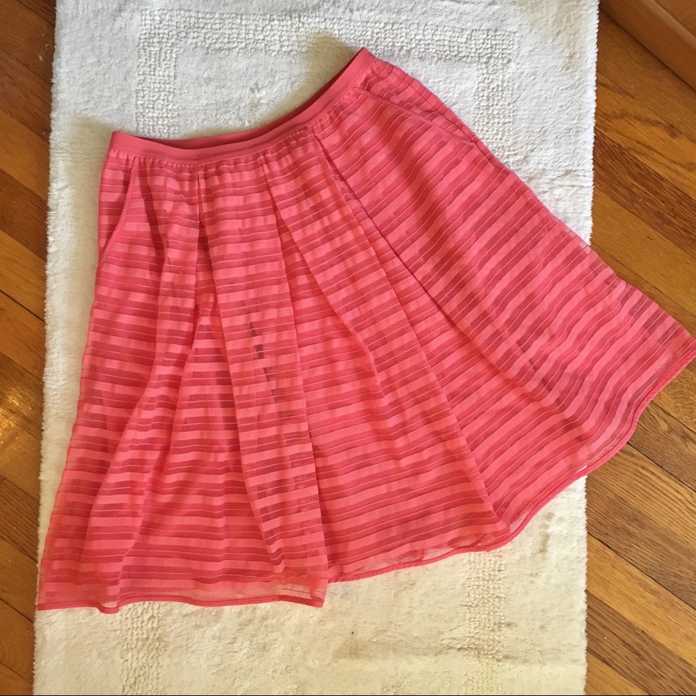 Anthropologie Coral Circle Skirt