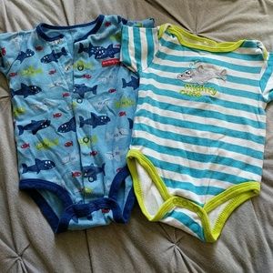 Set of 2 Shark Bodysuits