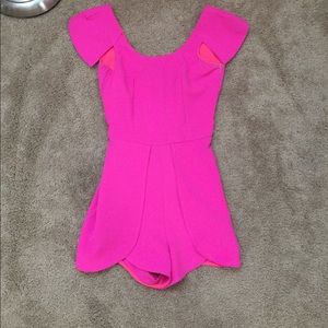 Bright pink romper