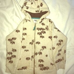 Kid’s Bison Print Hoodie