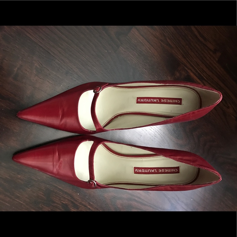 Chinese Laundry red leather pumps size 9.5