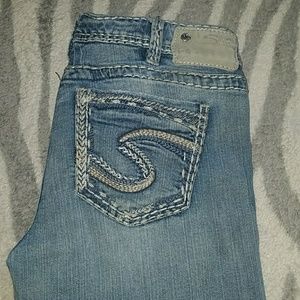 Silver boot cut jeans