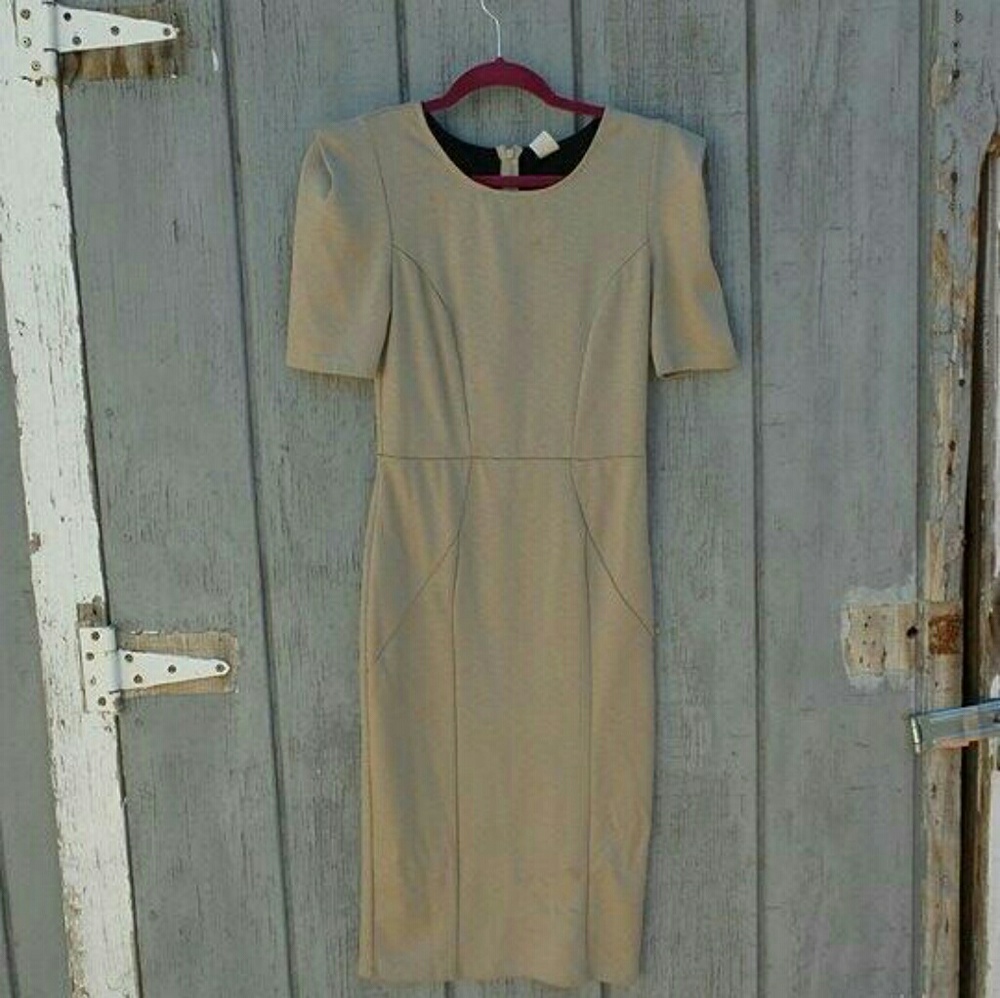 Tan midi dress
