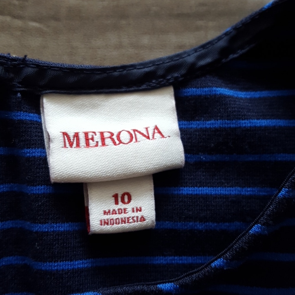 Merona navy striped dress - Picture 3 of 5