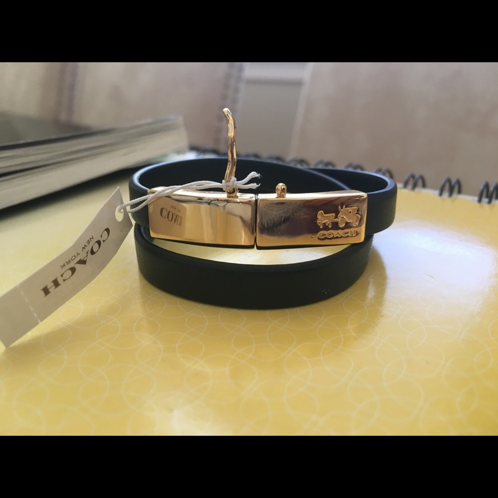 Coach double wrap logo bracelet