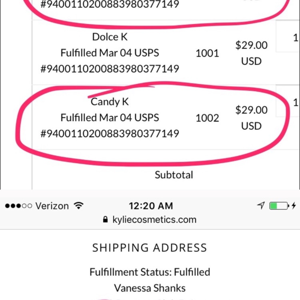 BUNDLE of two Kylie Matte Lipsticks (no lipliner)