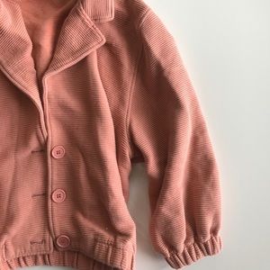 American Apparel Cotton Ottoman Rib Jacket - Rose
