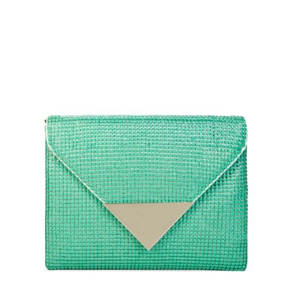 Justfab Noah clutch in seafoam green