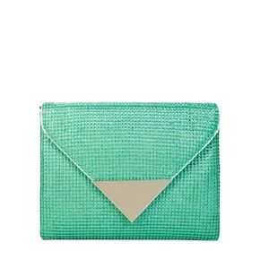 Justfab Noah clutch in seafoam green