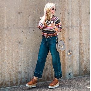 point sur wide leg crop jeans