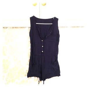 Navy Rompers