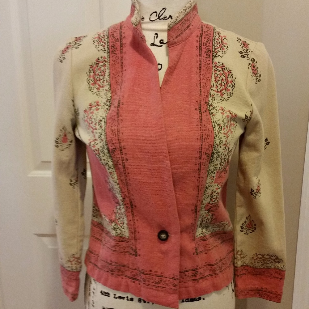 LUCKY BRAND Coral and Tan Jacket