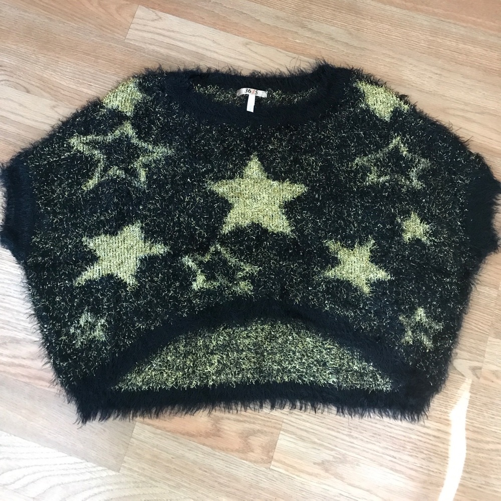 NWOT Gold Star Dolman Crop Sweater