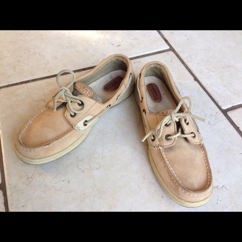 Pair of brown boat shoes