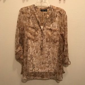 Snake skin print tunic