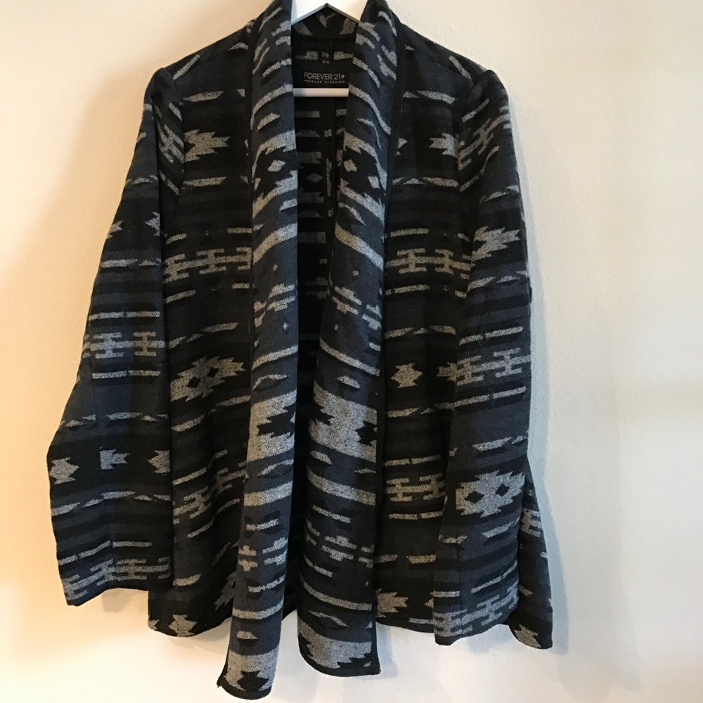 Aztec plus size cardigan