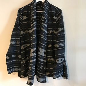 Aztec plus size cardigan