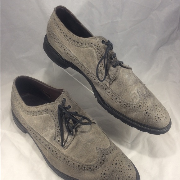 Allen Edmonds Aberdeen Gray lace up Oxfords Shoes - Picture 3 of 8