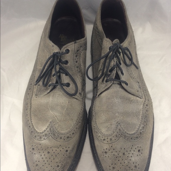 Allen Edmonds Aberdeen Gray lace up Oxfords Shoes - Picture 4 of 8