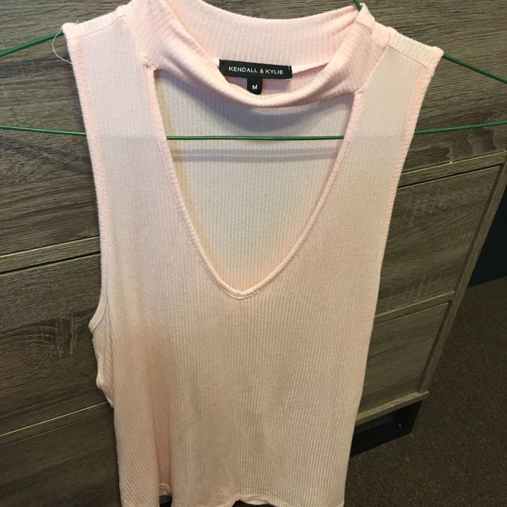 PacSun Kylie & Kendall Pink Choker Tank Top