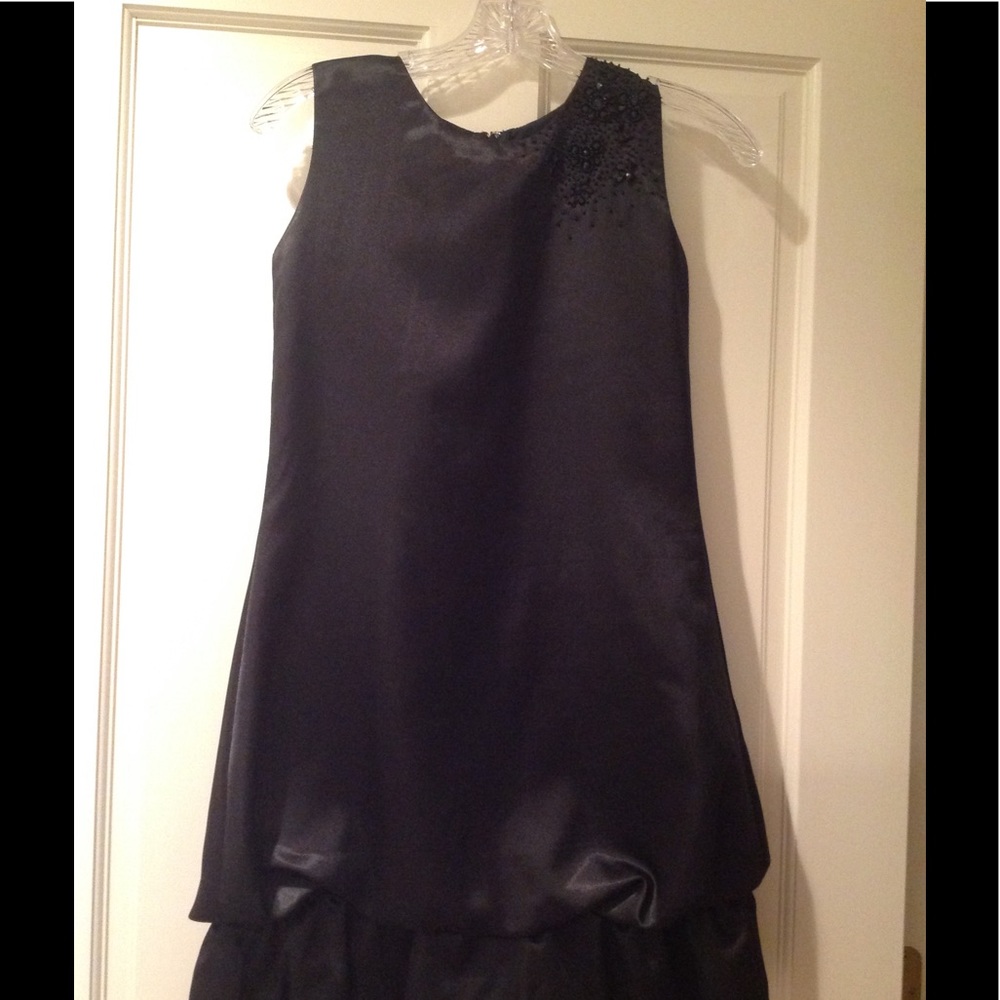 black party dress w sequins, Joan calabrese