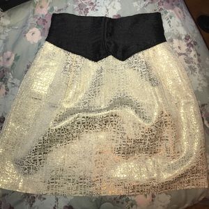 Gold Tuxedo Skirt