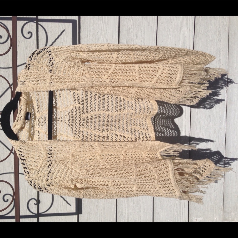 Cream knitted cardigan