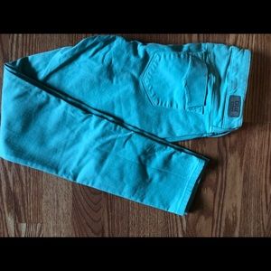 Gray brand saks off 5th size 27 green skinny jeans