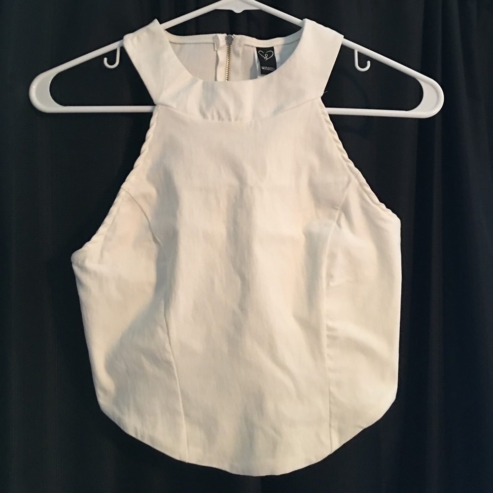 White crop top