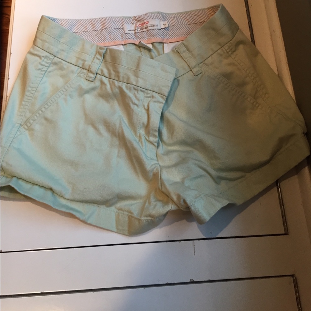 J. Crew mint green shorts