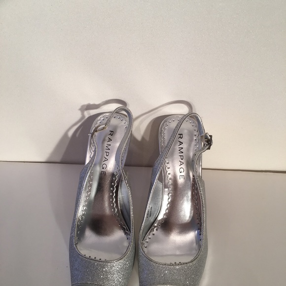 Rampage Flanders Silver Glitter Pump Size 10 - Picture 8 of 8