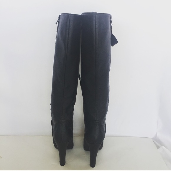 Stella McCartney Vegan Leather Lace-Up Knee Boots - Picture 4 of 8