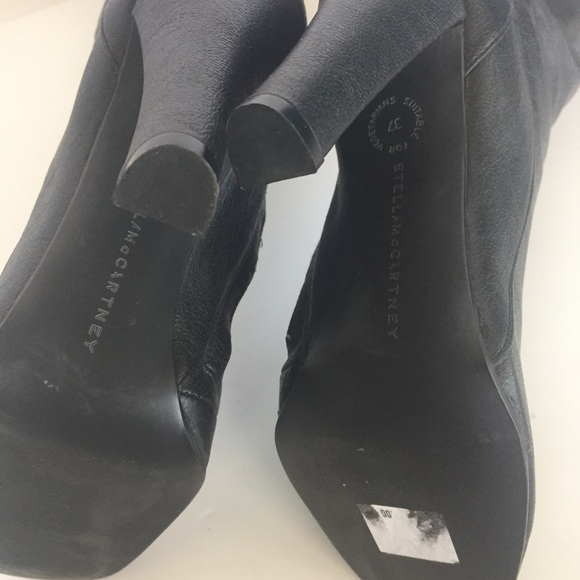 Stella McCartney Vegan Leather Lace-Up Knee Boots - Picture 5 of 8