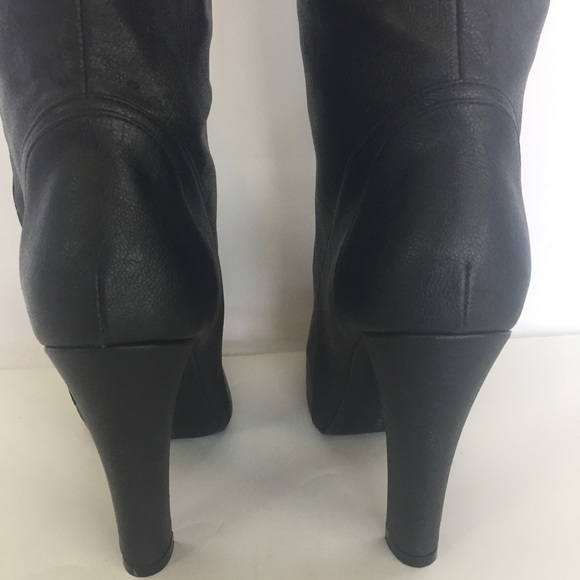 Stella McCartney Vegan Leather Lace-Up Knee Boots - Picture 6 of 8