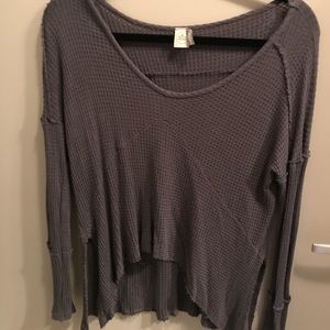 thermal high low shirt